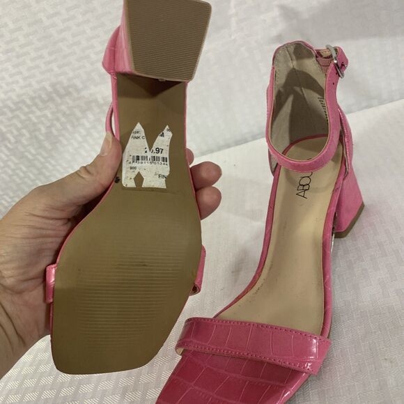 Abound Finn Pink Sandals Ankle Straps Heels Womens 6 - Picture 3 of 6